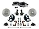 LEED Brakes Power Front Disc Brake Conversion Kit with 7-Inch Chrome Brake Booster, Flat Top Chrome Master Cylinder, Adjustable Valve, 2-Inch Drop Spindles and MaxGrip XDS Rotors; Zinc Plated Calipers (67-69 Firebird)