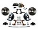 LEED Brakes Power Front Disc Brake Conversion Kit with 8-Inch Brake Booster, Adjustable Valve and Vented Rotors; Zinc Plated Calipers (67-69 Firebird)