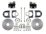 LEED Brakes Rear Disc Brake Conversion Kit with MaxGrip XDS Rotors; Zinc Plated Calipers (58-71 Thunderbird)