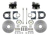 LEED Brakes Rear Disc Brake Conversion Kit with MaxGrip XDS Rotors; Zinc Plated Calipers (64-73 Mustang)