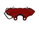 LEED Brakes 4-Piston Front Brake Calipers with Semi-Metallic Brake Pads; Red (64-67 Mustang w/ Front Disc Brakes & 5-Lug)