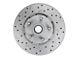 LEED Brakes Front Spindle Mount Disc Brake Conversion Kit and MaxGrip XDS Rotors; Red Calipers (64-69 V8 Mustang w/ Front Drum Brakes)