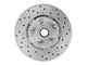 LEED Brakes Front Spindle Mount Disc Brake Conversion Kit and MaxGrip XDS Rotors; Red Calipers (64-69 V8 Mustang w/ Front Drum Brakes)