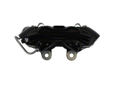 LEED Brakes Loaded 4-Piston Brake Caliper with Semi-Metallic Brake Pads; Front Passenger Side; Black (64-66 Mustang)