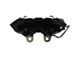 LEED Brakes Loaded 4-Piston Brake Caliper with Semi-Metallic Brake Pads; Front Driver Side; Black (64-66 Mustang)