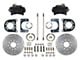 LEED Brakes Rear Disc Brake Conversion Kit with MaxGrip XDS Rotors for Ford 9-Inch Large Bearing Rear Axle; Black Calipers (64-73 Mustang)