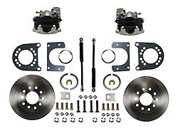 LEED Brakes Rear Disc Brake Conversion Kit with Vented Rotors for Ford 9-Inch Large Bearing Rear Axles; Zinc Plated Calipers (58-71 Thunderbird)