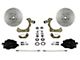 LEED Brakes Front Spindle Mount Disc Brake Conversion Kit with MaxGrip XDS Rotors; Black Calipers (55-57 150, 210, Bel Air, Nomad)