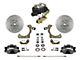 LEED Brakes Manual Front Disc Brake Conversion Kit with Side Mount Valve and Vented Rotors; Zinc Plated Calipers (55-57 150, 210, Bel Air, Nomad w/ 4-Wheel Disc Brakes)