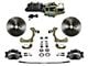 LEED Brakes Power Front Disc Brake Conversion Kit with Adjustable Valve and Vented Rotors; Zinc Plated Calipers (55-57 150, 210, Bel Air, Nomad)