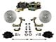 LEED Brakes Power Front Disc Brake Conversion Kit with Side Mount Valve and MaxGrip XDS Rotors; Black Calipers (55-57 150, 210, Bel Air, Nomad w/ 4-Wheel Disc Brakes)