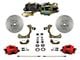 LEED Brakes Power Front Disc Brake Conversion Kit with Side Mount Valve and MaxGrip XDS Rotors; Red Calipers (55-57 150, 210, Bel Air, Nomad w/ Front Disc & Rear Drum Brakes)