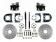 LEED Brakes Rear Disc Brake Conversion Kit with MaxGrip XDS Rotors; Zinc Plated Calipers (55-57 150, 210, Bel Air, Nomad)