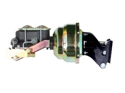 LEED Brakes 8-Inch Dual Power Brake Booster with 1-1/8-Inch Dual Bore Master Cylinder and Side Mount Valve; Zinc Finish (67-72 Blazer, C10, Jimmy, K10 w/ 4-Wheel Disc Brakes)