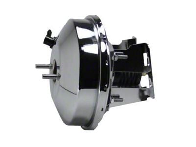 LEED Brakes 9-Inch Single Power Brake Booster; Chrome Finish (60-66 C10, K10)