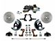 LEED Brakes Power Front Disc Brake Conversion Kit with 9-Inch Brake Booster, Side Mount Valve and MaxGrip XDS Rotors; Zinc Plated Calipers (67-69 Camaro w/ 4-Wheel Disc Brakes)