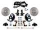 LEED Brakes Power Front Disc Brake Conversion Kit with 8-Inch Brake Booster, Side Mount Valve, 2-Inch Drop Spindles and MaxGrip XDS Rotors; Zinc Plated Calipers (64-72 GTO, LeMans, Tempest w/ Front Disc & Rear Drum Brakes)