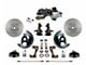 LEED Brakes Power Front Disc Brake Conversion Kit with 9-Inch Brake Booster, Side Mount Valve, 2-Inch Drop Spindles and MaxGrip XDS Rotors; Zinc Plated Calipers (64-72 GTO, LeMans, Tempest w/ Front Disc & Rear Drum Brakes)