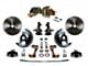 LEED Brakes Power Front Disc Brake Conversion Kit with 9-Inch Brake Booster, Side Mount Valve, 2-Inch Drop Spindles and Vented Rotors; Zinc Plated Calipers (64-72 GTO, LeMans, Tempest w/ Front Disc & Rear Drum Brakes)