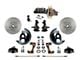 LEED Brakes Power Front Disc Brake Conversion Kit with 9-Inch Brake Booster, Adjustable Valve and MaxGrip XDS Rotors; Zinc Plated Calipers (64-72 Chevelle, Malibu)