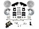 LEED Brakes 4-Piston Manual Front Disc Brake Conversion Kit with Master Cylinder, Adjustable Valve and MaxGrip XDS Rotors; Black Calipers (67-69 Mustang w/ Front Drum Brakes & 5-Lug)