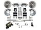 LEED Brakes 4-Piston Manual Front Disc Brake Conversion Kit with Master Cylinder, Adjustable Valve and Vented Rotors; Zinc Plated Calipers (67-69 Mustang w/ Front Drum Brakes & 5-Lug)