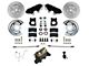 LEED Brakes Manual Front Disc Brake Conversion Kit with Master Cylinder and MaxGrip XDS Rotors; Black Calipers (64-66 V8 Mustang w/ 5-Lug)