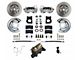 LEED Brakes Manual Front Disc Brake Conversion Kit with Master Cylinder and Vented Rotors; Zinc Plated Calipers (64-66 V8 Mustang w/ 5-Lug)