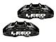 LEED Brakes MaxGrip Lite 4-Piston Front Brake Calipers with Semi-Metallic Brake Pads; Black (64-67 V8 Mustang w/ Front Disc Brakes & 5-Lug)