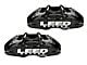 LEED Brakes MaxGrip Lite 4-Piston Front Spindle Mount Disc Brake Conversion Kit with MaxGrip XDS Rotors; Black Calipers (70-73 Mustang w/ Front Drum Brakes & 5-Lug)