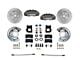 LEED Brakes MaxGrip Lite 4-Piston Front Spindle Mount Disc Brake Conversion Kit with MaxGrip XDS Rotors; Anodized Calipers (64-69 V8 Mustang w/ Front Drum Brakes)