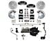 LEED Brakes MaxGrip Lite 4-Piston Manual Front Disc Brake Conversion Kit with MaxGrip XDS Rotors; Black Calipers (1970 Mustang w/ Manual Transmission & Front Drum Brakes)