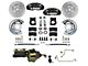 LEED Brakes MaxGrip Lite 4-Piston Power Front Disc Brake Conversion Kit with MaxGrip XDS Rotors; Black Calipers (64-66 V8 Mustang w/ Manual Transmission & 5-Lug)