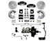 LEED Brakes MaxGrip Lite 4-Piston Power Front Disc Brake Conversion Kit with MaxGrip XDS Rotors; Black Calipers (67-69 Mustang w/ Automatic Transmission & 5-Lug)