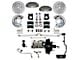 LEED Brakes MaxGrip Lite 4-Piston Power Front Disc Brake Conversion Kit with MaxGrip XDS Rotors; Anodized Calipers (1970 Mustang w/ Automatic Transmission & Front Drum Brakes)