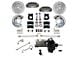 LEED Brakes MaxGrip Lite 4-Piston Power Front Disc Brake Conversion Kit with MaxGrip XDS Rotors; Anodized Calipers (71-73 Mustang w/ Front Drum Brakes)