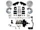 LEED Brakes Power Front Disc Brake Conversion Kit with 9-Inch Brake Booster, Master Cylinder, Brake Pedal and MaxGrip XDS Rotors; Black Calipers (1970 Mustang w/ Automatic Transmission & Front Drum Brakes)