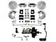 LEED Brakes Power Front Disc Brake Conversion Kit with 9-Inch Brake Booster, Master Cylinder, Brake Pedal and MaxGrip XDS Rotors; Zinc Plated Calipers (67-69 Mustang w/ Automatic Transmission & 5-Lug)