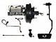 LEED Brakes Power Front Disc Brake Conversion Kit with 9-Inch Brake Booster, Master Cylinder, Brake Pedal and MaxGrip XDS Rotors; Zinc Plated Calipers (67-69 Mustang w/ Automatic Transmission & 5-Lug)