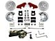 LEED Brakes Power Front Disc Brake Conversion Kit with 7-Inch Brake Booster, Master Cylinder and MaxGrip XDS Rotors; Red Calipers (64-66 Mustang w/ Automatic Transmission & 5-Lug)