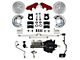 LEED Brakes Power Front Disc Brake Conversion Kit with 8-Inch Brake Booster, Master Cylinder, Brake Pedal and MaxGrip XDS Rotors; Red Calipers (1970 Mustang w/ Manual Transmission & Front Drum Brakes)