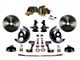 LEED Brakes Power Front Disc Brake Conversion Kit with 9-Inch Brake Booster, Side Mount Valve, 2-Inch Drop Spindles and Vented Rotors; Zinc Plated Calipers (68-74 Chevy II, Nova w/ Front Disc & Rear Drum Brakes)