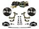 LEED Brakes Power Front Disc Brake Conversion Kit with Side Mount Valve and Vented Rotors; Zinc Plated Calipers (55-57 150, 210, Bel Air, Nomad w/ 4-Wheel Disc Brakes)