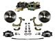 LEED Brakes Power Front Disc Brake Conversion Kit with Side Mount Valve and Vented Rotors; Zinc Plated Calipers (55-57 150, 210, Bel Air, Nomad w/ Front Disc & Rear Drum Brakes)