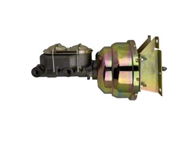 LEED Brakes Compact-10 Series 8-Inch Dual Power Brake Booster with 1-1/8-Inch Dual Bore Master Cylinder; Zinc Finish (73-91 Blazer, C10, C15, Jimmy, K10, K15)