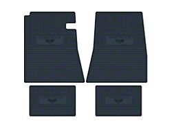 Legendary Auto Interiors Chevelle Floor Mats, Chevelle V Flag Emblem, Dark Blue, 1964-1967