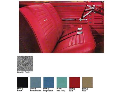 Legendary Auto Interiors Chevelle & Malibu Covers, Front Seats, Split Bench, Show Correct, 1967