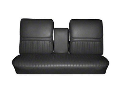 Legendary Auto Interiors Chevelle & Malibu Front Seats, Split Bench And Center Arm Rest, With Buick Interior, Black, 1968