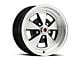 Legendary Wheel Flat 5 Gloss Black Machined Wheel; 15x7; 4.55mm Offset (60-71 Fairlane, Torino)