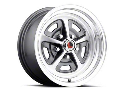 Legendary Wheel Magnum 500 Charcoal Machined Wheel; 15x7; 7mm Offset (64-70 Comet, Falcon)